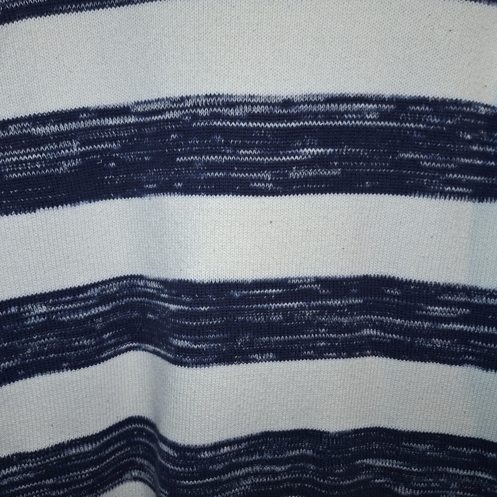 Thereabouts Striped Sweater Navy Blue White Women's XL - Picture 2 of 6